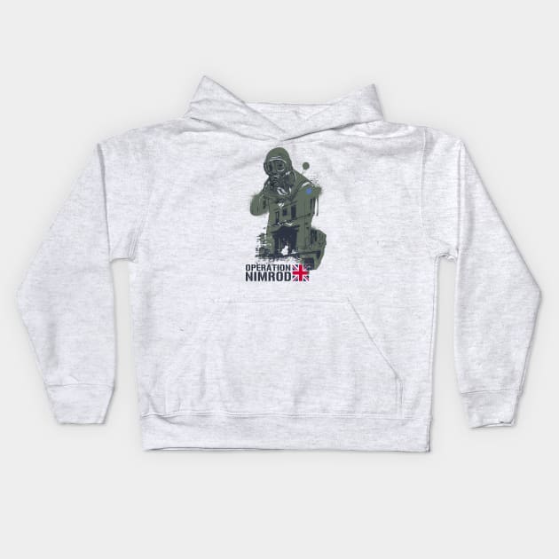 Iranian Embassy Siege Kids Hoodie by Toby Wilkinson